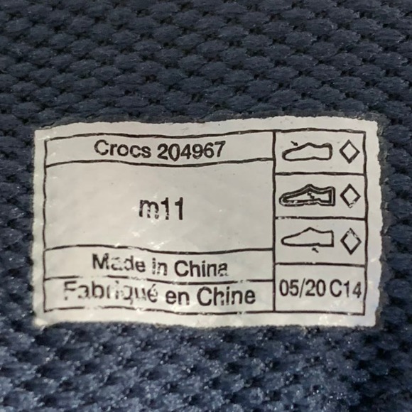 CROCS LITE RIDE PACER Men`s Size 11 Navy Blue White Walking Comfort Shoes 204967 - Picture 8 of 8